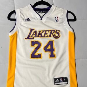 Adidas Lakers Jersey White with Yellow and Purple
